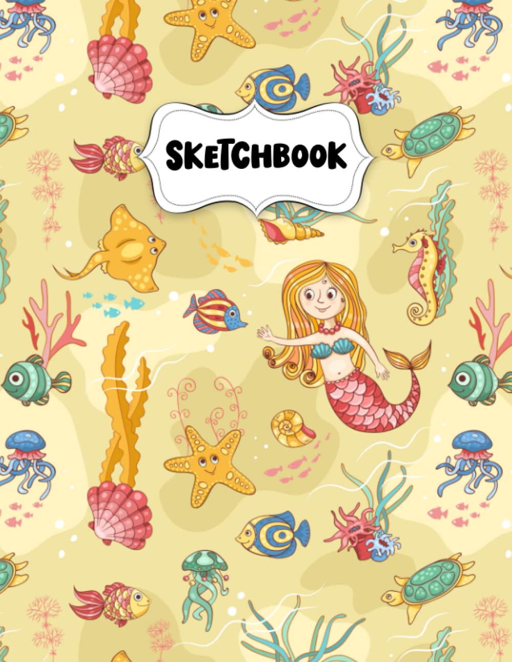 Sketchbook: Underwater Life Sketch Book for Drawing: Blank Sketch Pad for Drawing for Kids: Sketchpad for Drawing for Kids, Bleed Proof Art Sketch Book 8.5 x 11