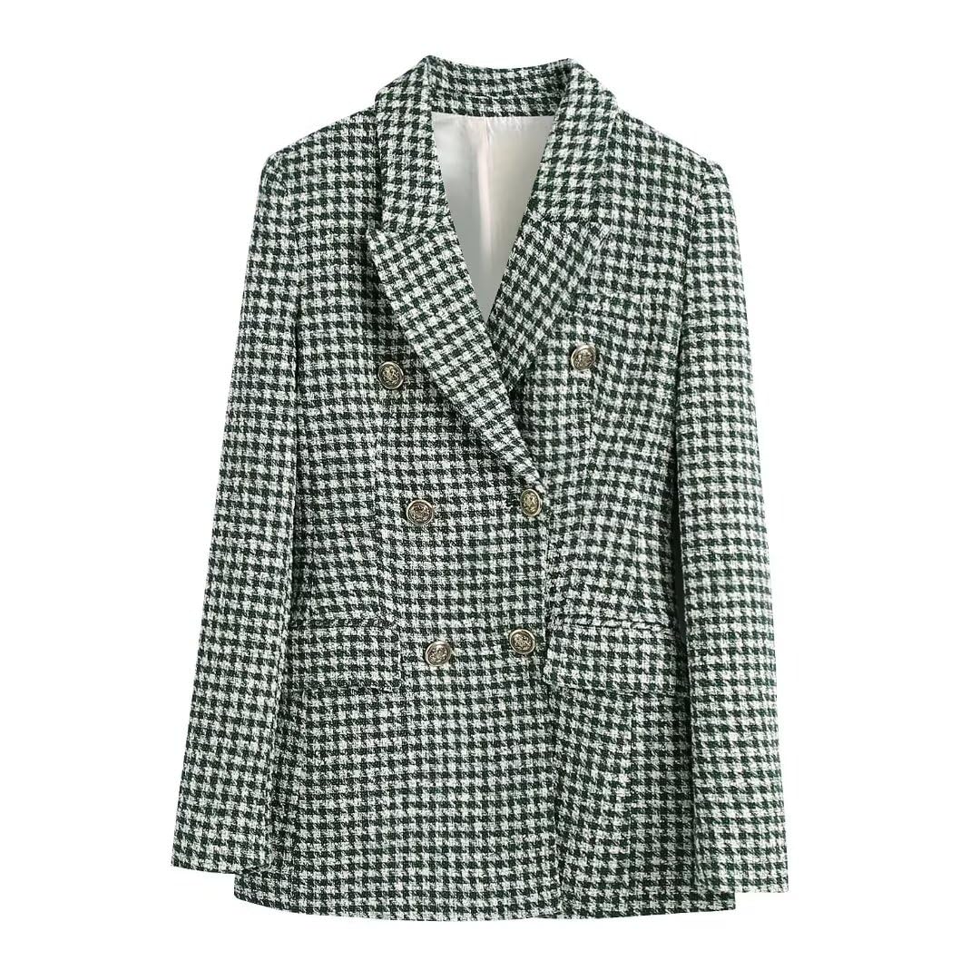 Veste de costume femme blazer décontracté double boutonnage - 6