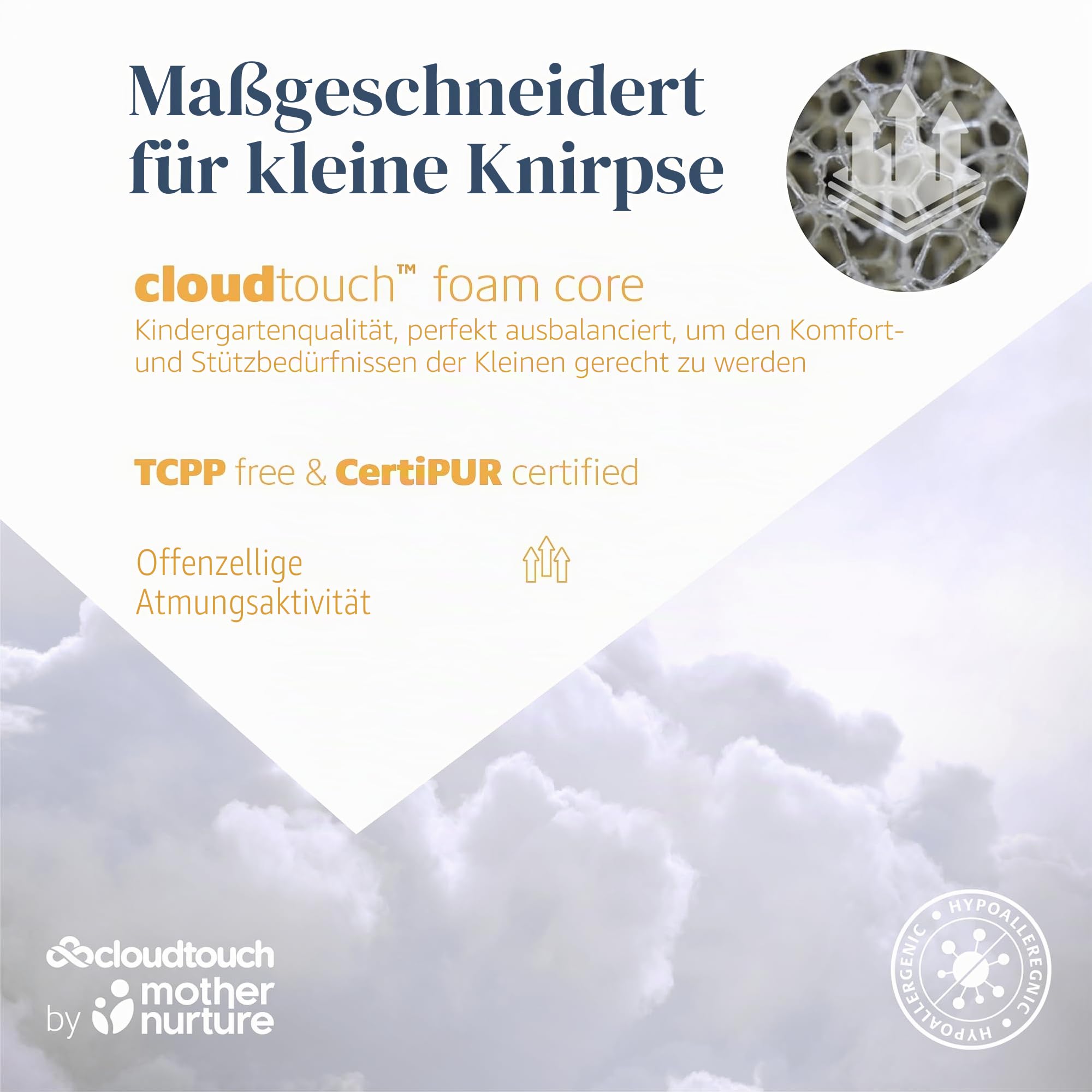 Babies Firsts Babykörbchen- oder Kinderwagen Matratze, gesteppt, Schaumstoff, abgerundet an beiden Enden