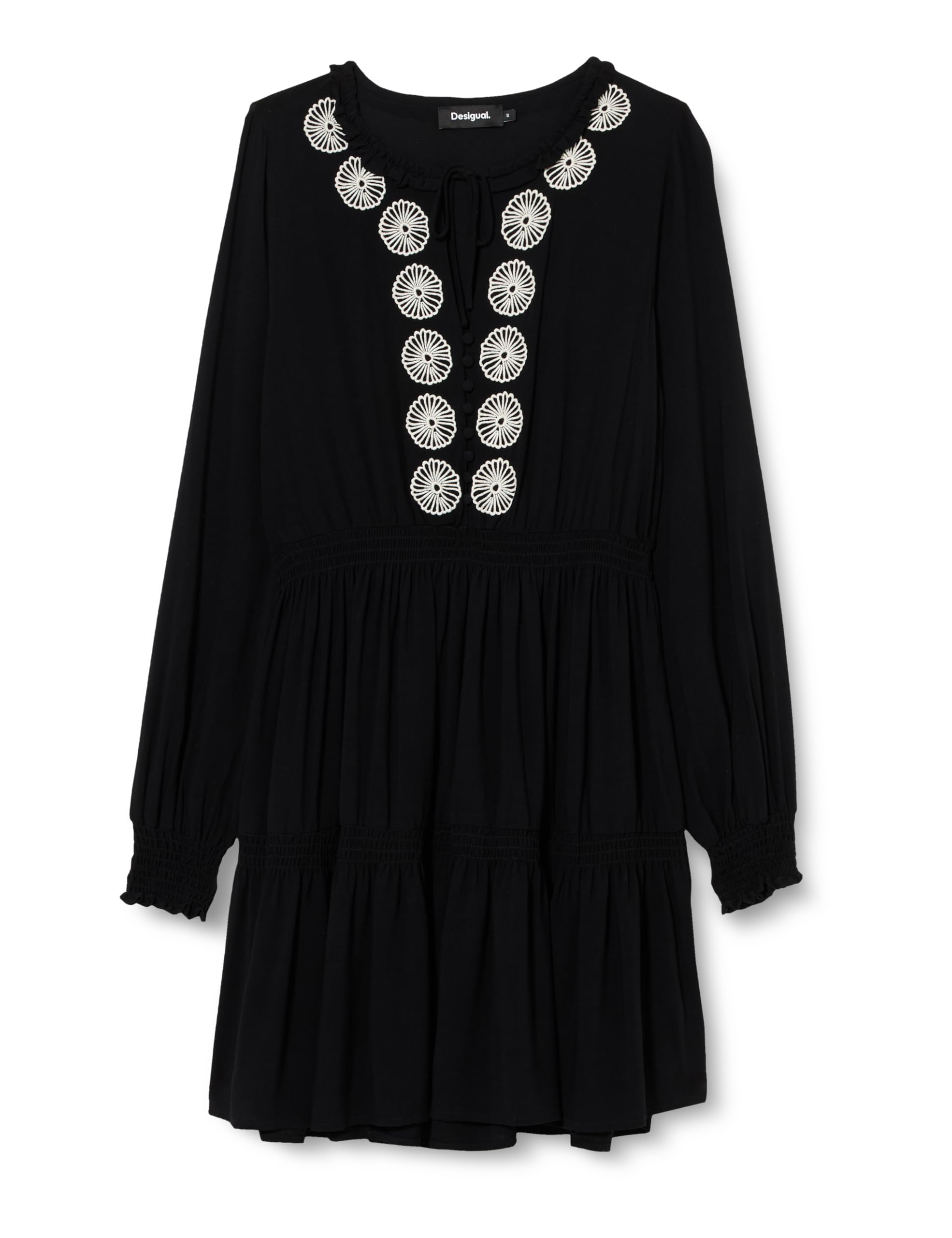 Desigual Robe Tissée À Manches Longues pour Femme Robe Femme