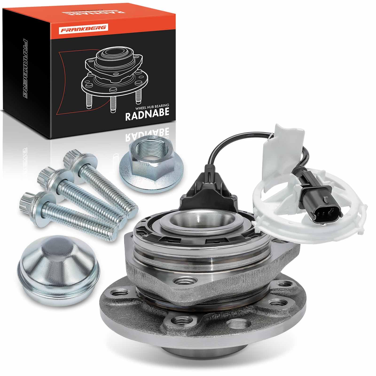 Frankberg Kit de cojinete de rueda delantera con sensor de cable ABS brida | Al frente Con sensor de cable Sensor de Velocidad de las Ruedas Sensor ABS rueda con brida ⌀137