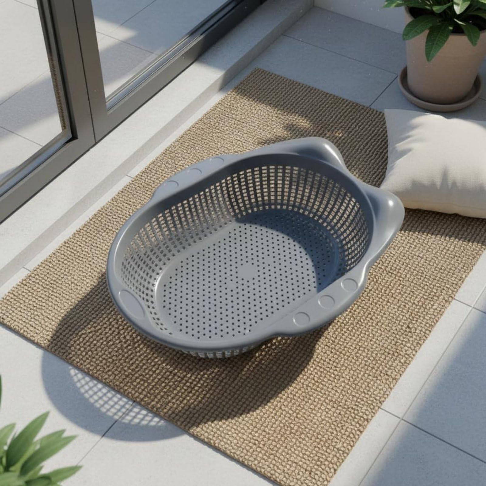 Panier de Sommeil pour Chat Lit Niche Corbeille Couchage Ventilation par Parois Perforées Plastique Léger Maniable Entretien Simple par Essuyage, Jaune, Style to 2