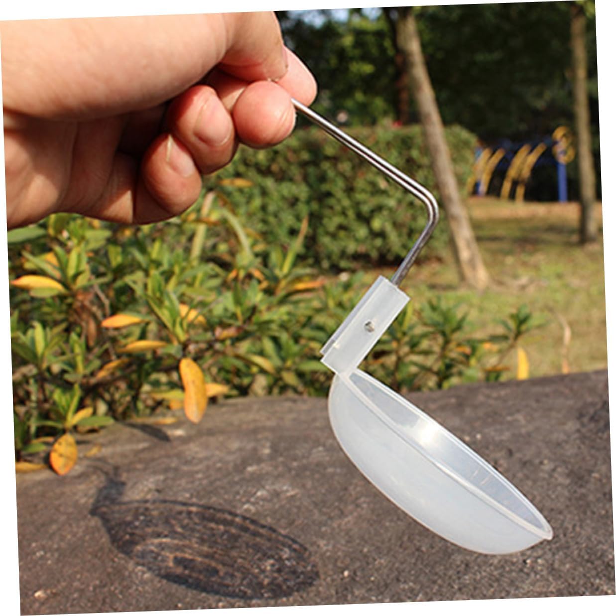 Beavorty Portable 4pcs Pp Plastic Bowl and Soup Spoon Set, Multi-function Compact Outdoor Camping and Barbecue Utensil Bowls for Hiking and Travel