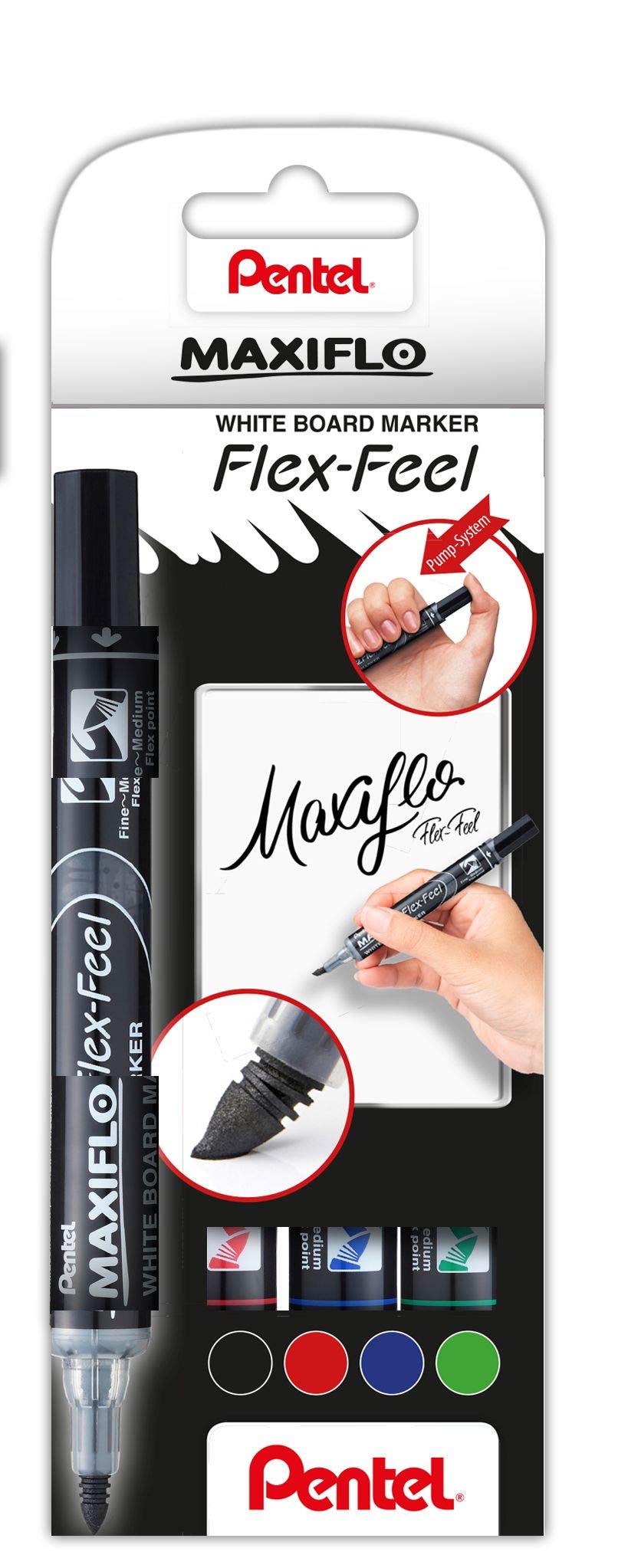 Whiteboardmarker Pentel MWL5SBF Maxiflo rond 1.5-4.5mm blauw - GK
