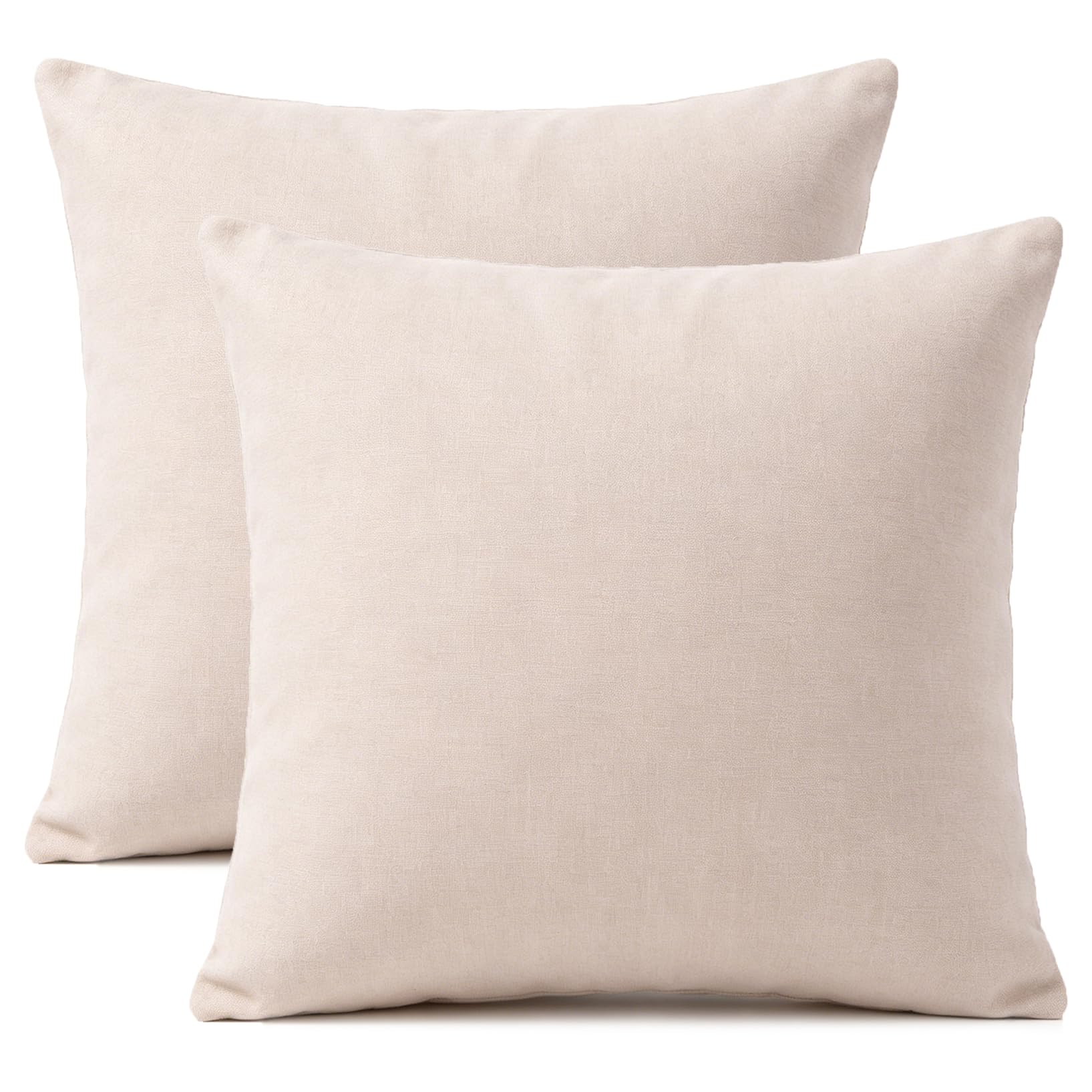 Yimafaner Khaki 2pcs Throw Pillow Cover, Decor Cushion Cases for Sofa Chair Couch, 45 * 45cm