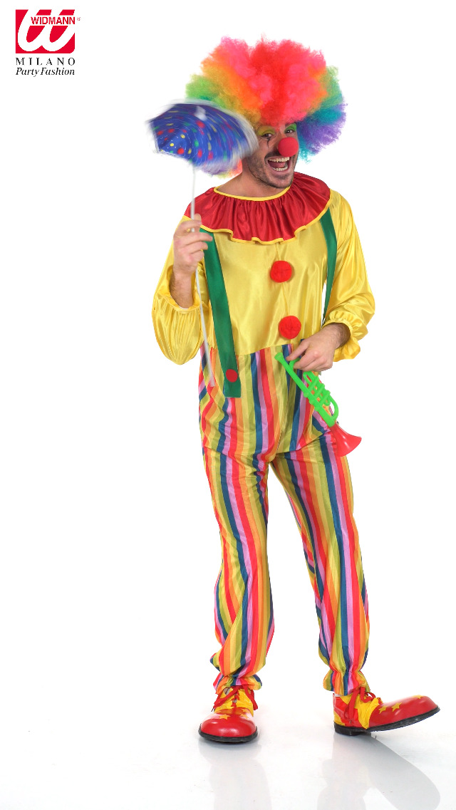 W WIDMANN MILANO Costume Da Bambino Pagliaccio Assassino Per Halloween - Completo Con Casacca, Colletto E Maschera Con Luci E Suoni