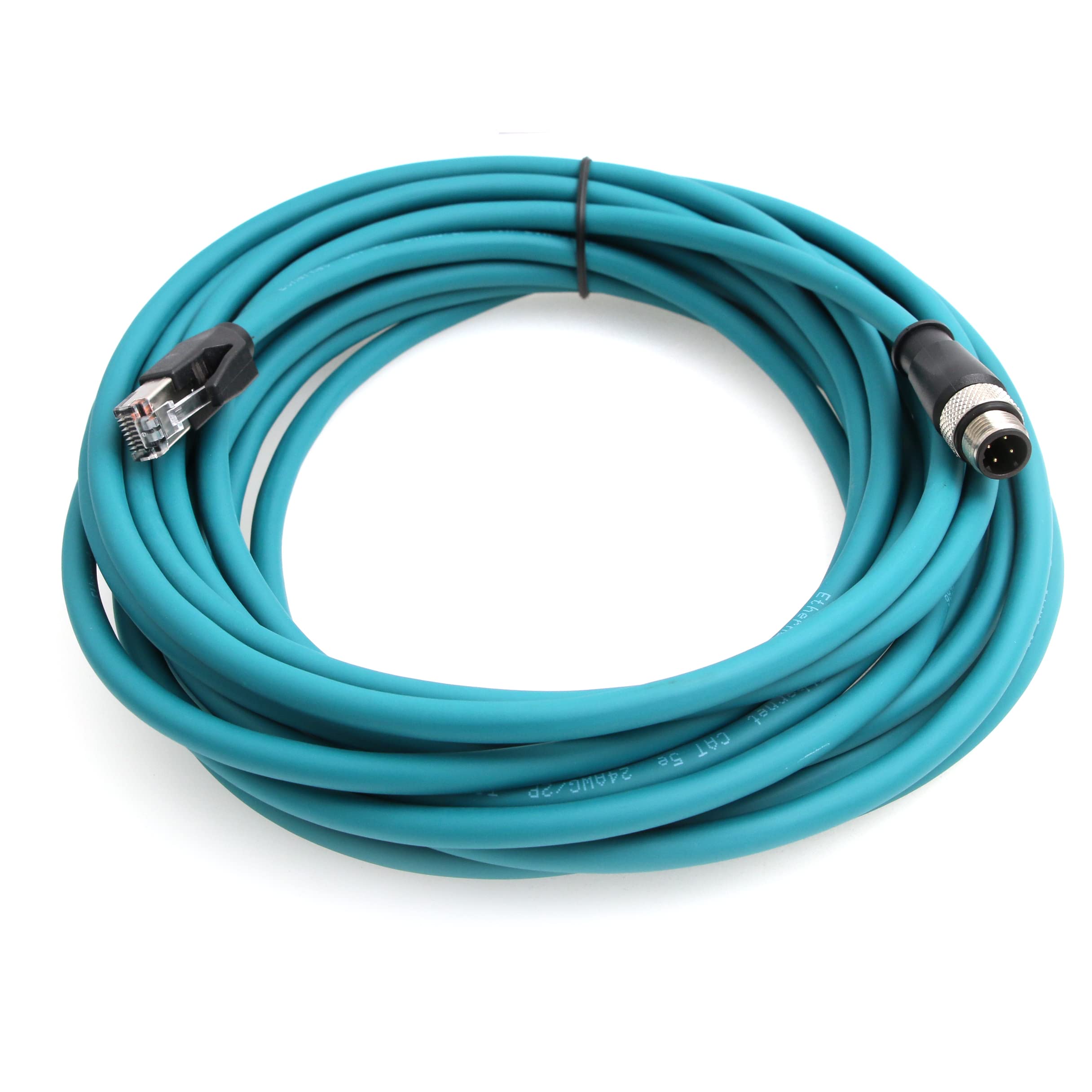 Eonvic M12 4-pin Male to RJ45 E4 Plug High Flex Cat5e Industrial