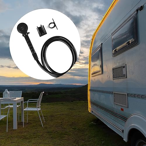 Miniatura 8 de RVMobile Home - Kit de ducha negra con asas y manguera de cabezal de ducha