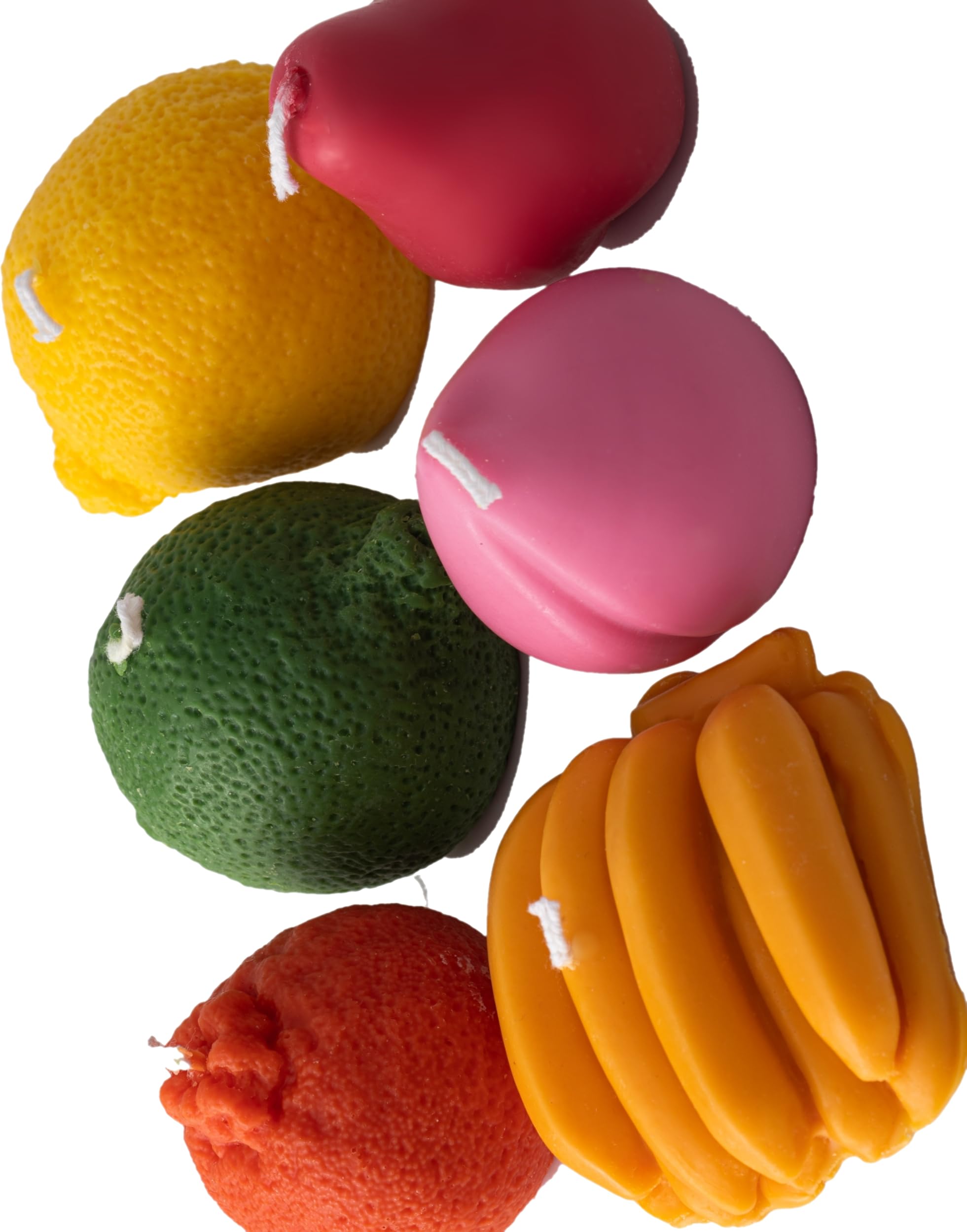 MAGOKORO Utopia Fruit Shaped Candle Set - Smokeless, Soy Wax Candle Home Decor, 6 Pieces, 21oz
