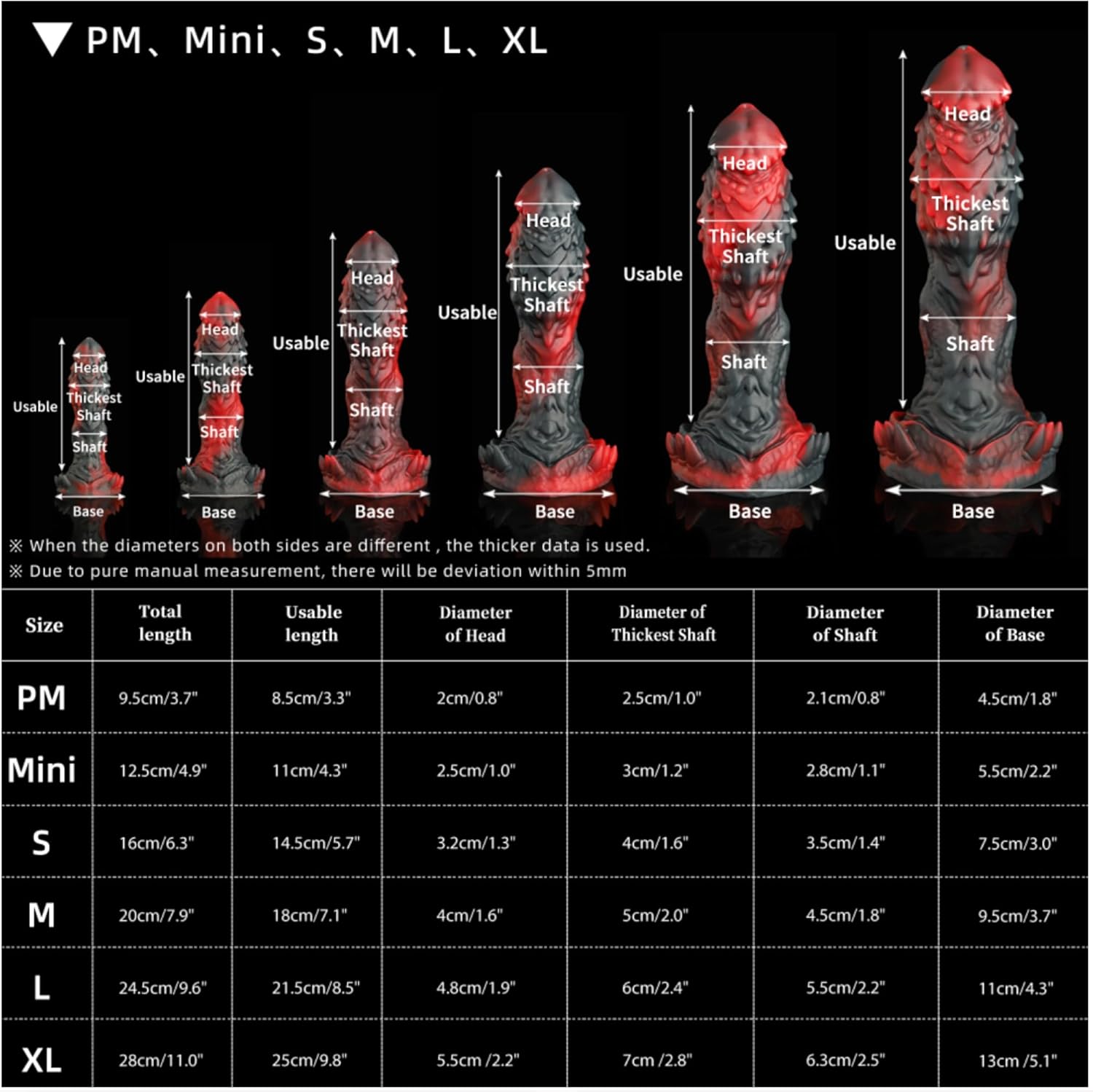 Nothosaur OPALEYE II 7.9 Inch Realistic Anal Dildo for G Spot Clitoral Anal Stimulation Body-Safe Material with Strong Suction Cups, Sex Adult Toys for Women Men and Couple - Fire