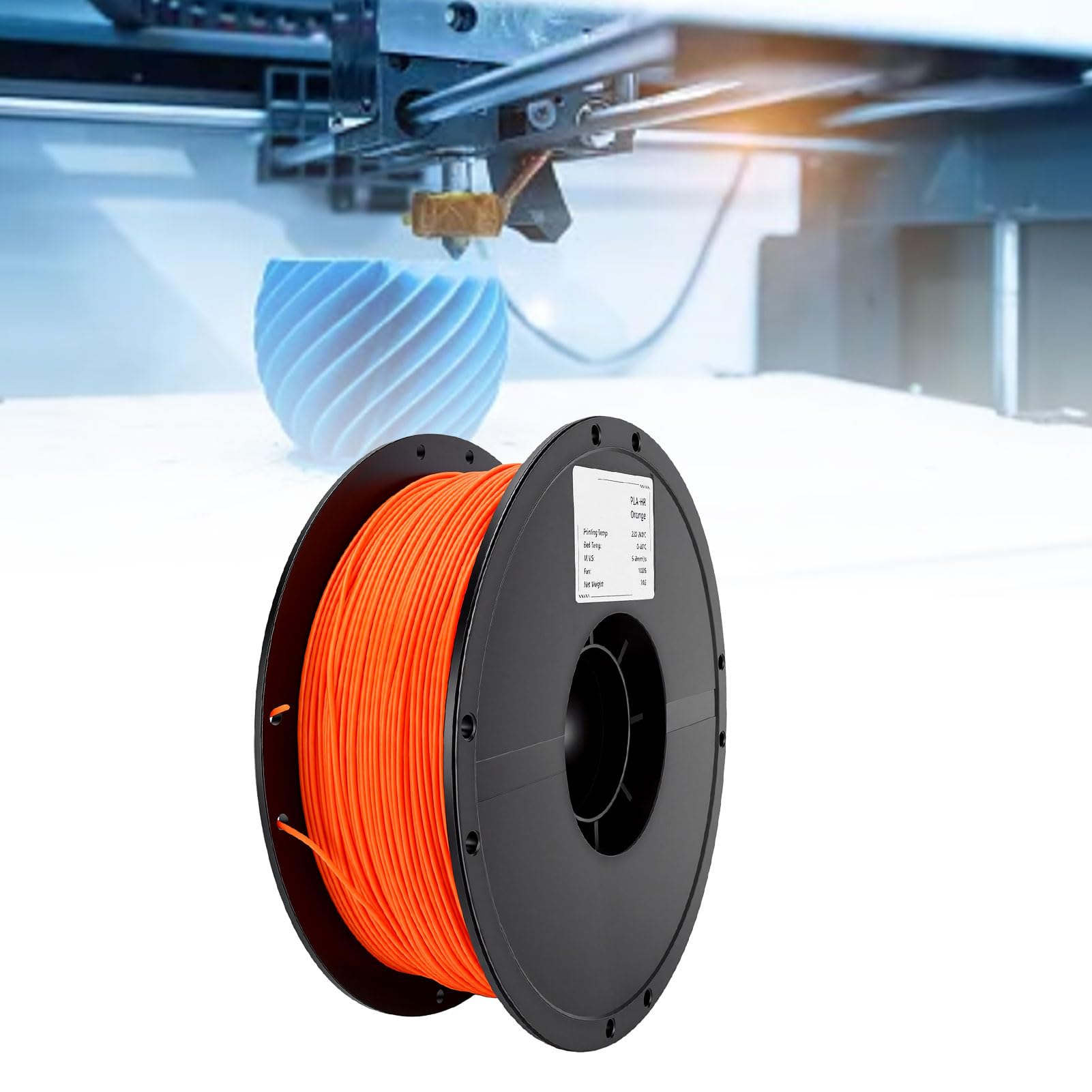 Sxhlseller Filament TPU en Microfibre Haute Résistance 1,75 Mm |Bobine 1KG pour Imprimante 3D FDM Airless Basketballs Orange (ORANGE)