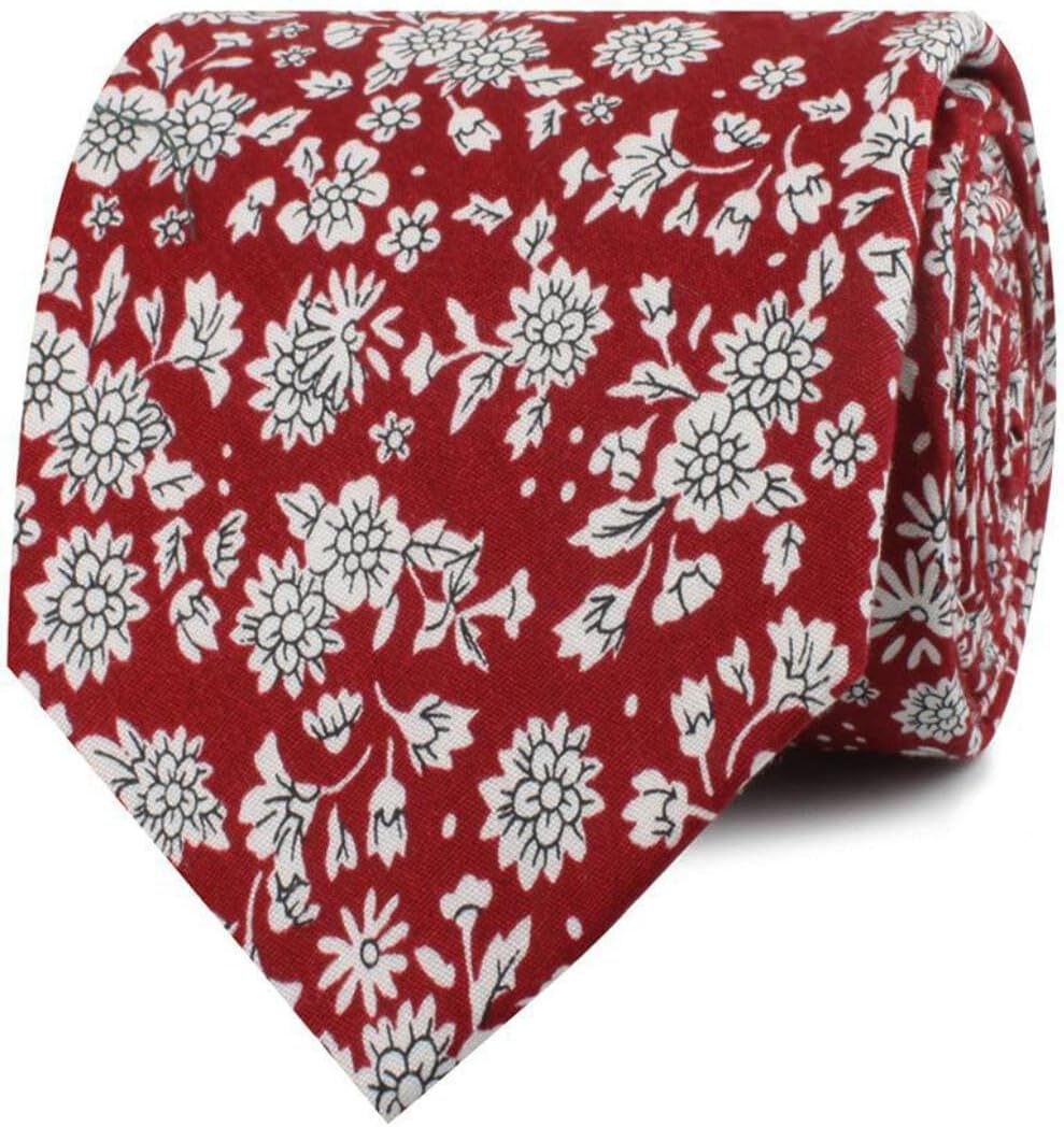 OTAA Floral Necktie Casual Ties for Men - Perfect Neck Tie for Groomsmen Wedding Ties or Formal Occasions