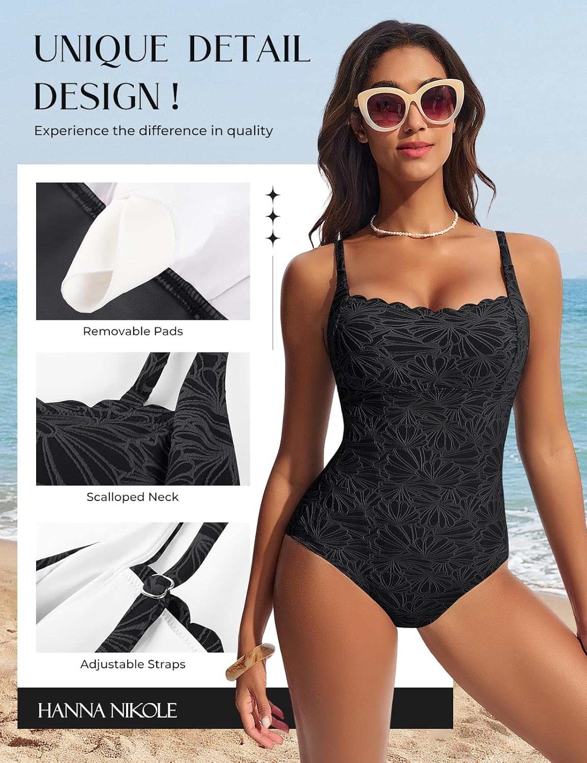 Hanna Nikole Womens One Piece Swimsuit Tummy Control, Womens Swimsuits 2026, Modest Bathing Suit for Women - Image 3