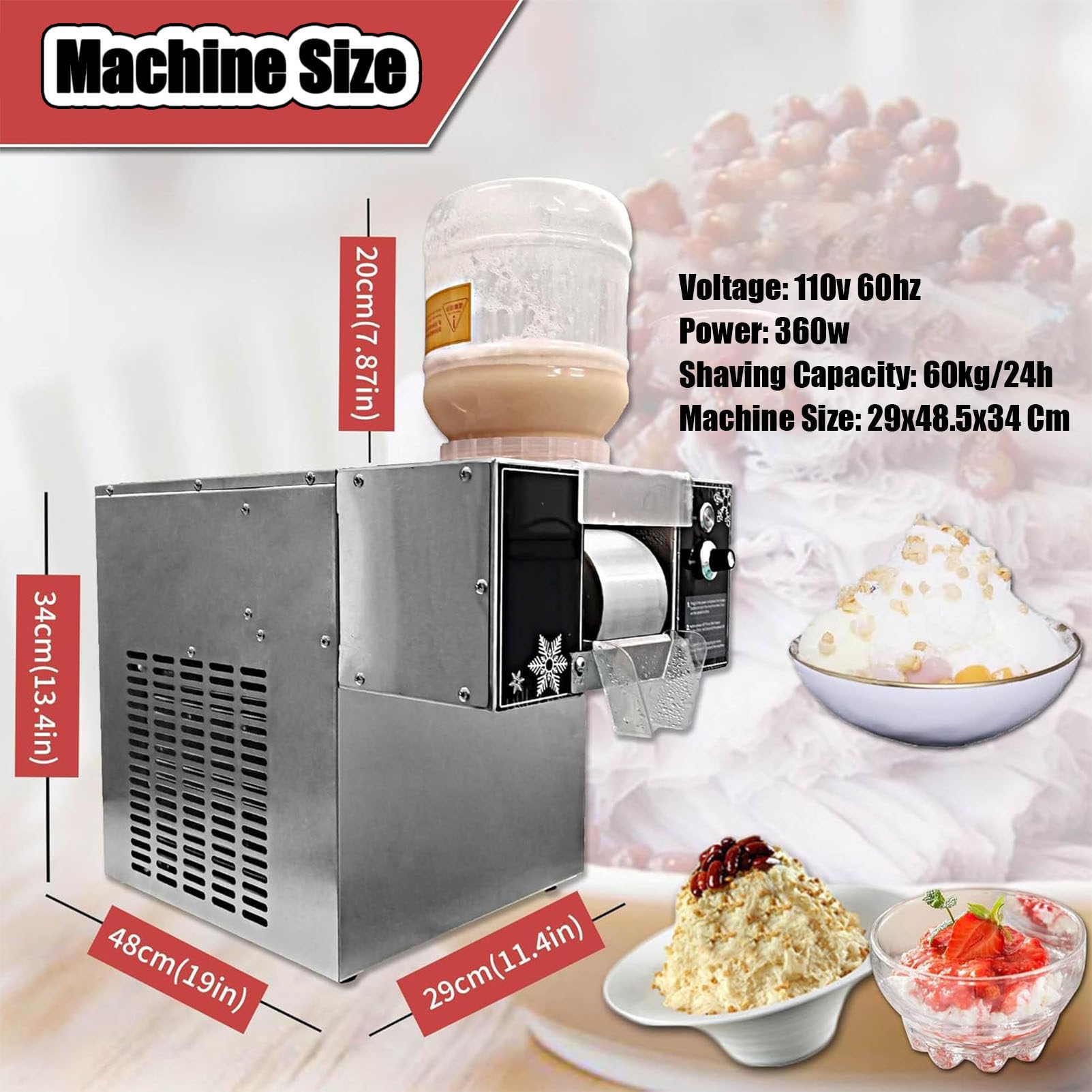 Rasier Europa Schneeflockenmaschine 120kg/24h Mechanical-60KG