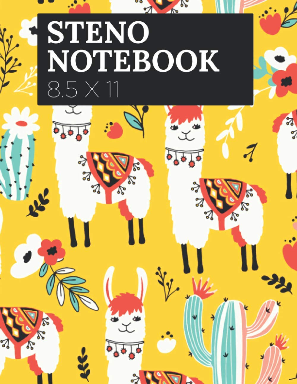Steno Notebook 8.5 X 11: Llama Composition Gregg Shorthand Notebooks