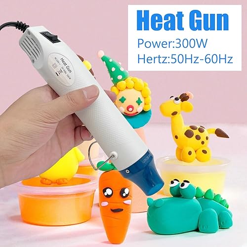 Vista 17 de Mini pistola de calor, herramienta portátil de aire caliente para manualidades, pistola termorretráctil para resina epoxi, relieve, envoltura Negro