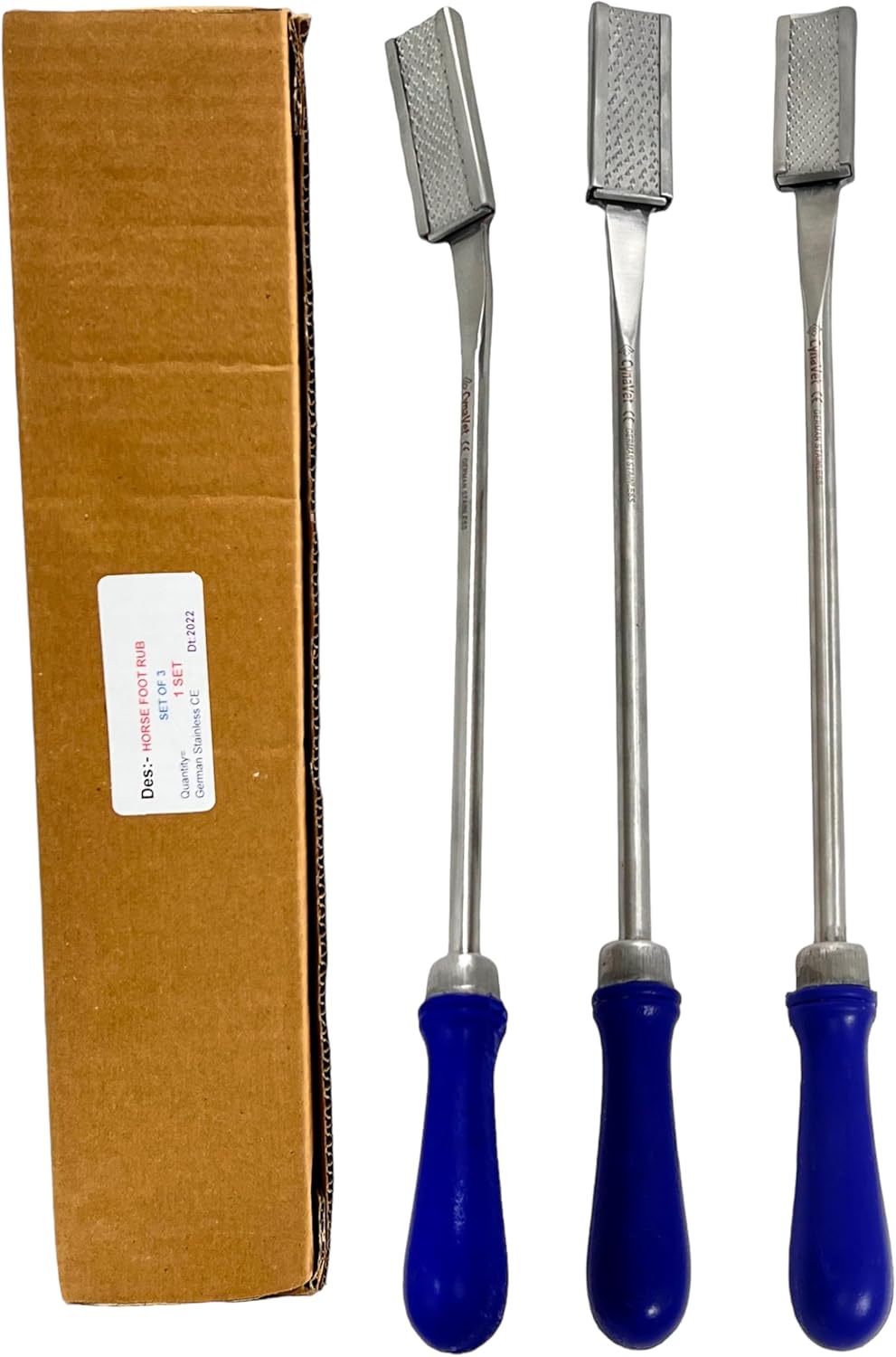Essential 3-Piece Horse Teeth Floating Kit - German Steel Rasps for Optimal Equine Dental Care & Comfort