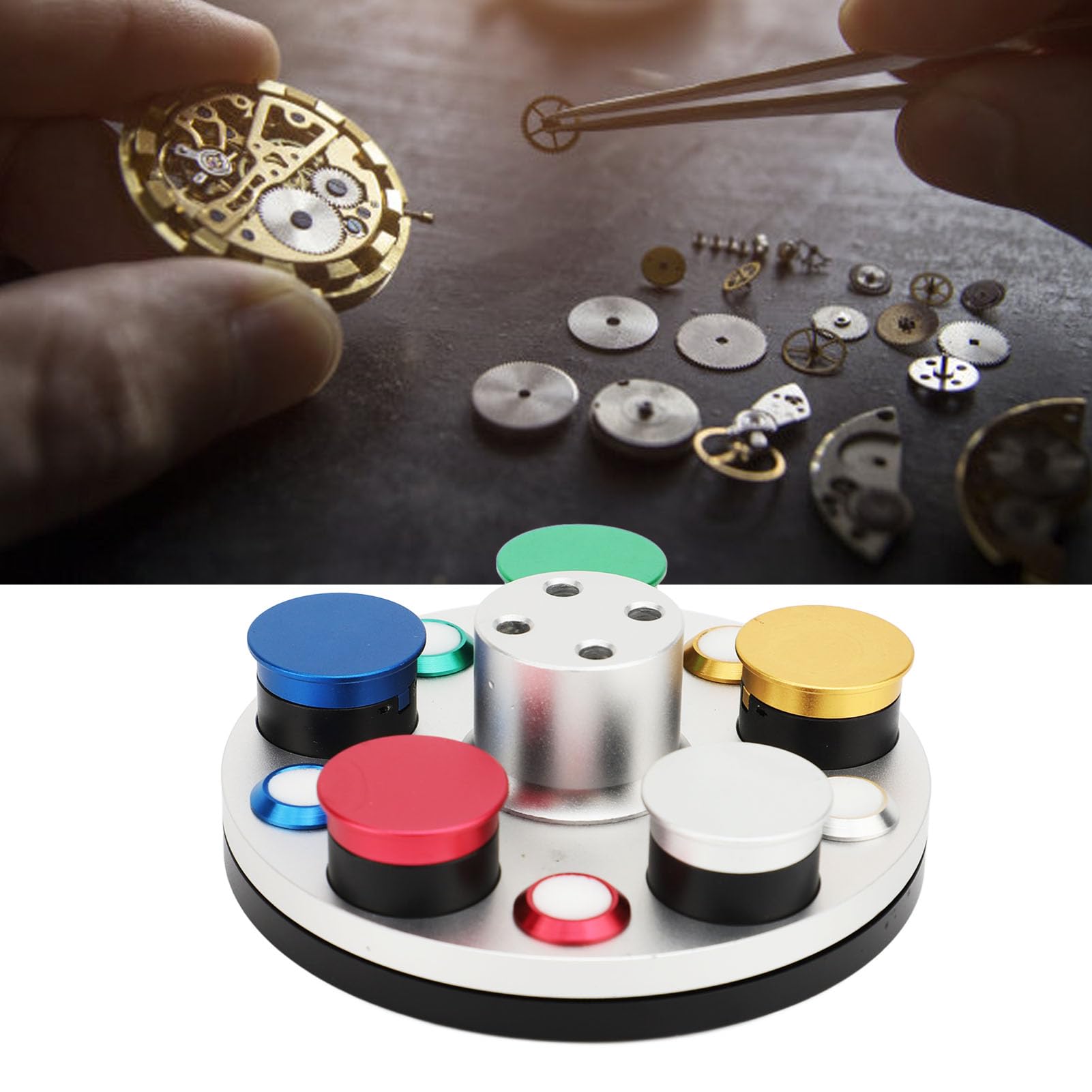 Asixxsix Piatto Oliatore per Orologi, Giradischi 5 Piatti Kit di Riparazione Oliatore per Orologi Strumento per Immersione in Olio per Orologi Oliatore per Olio per Orologi Coppa per Olio