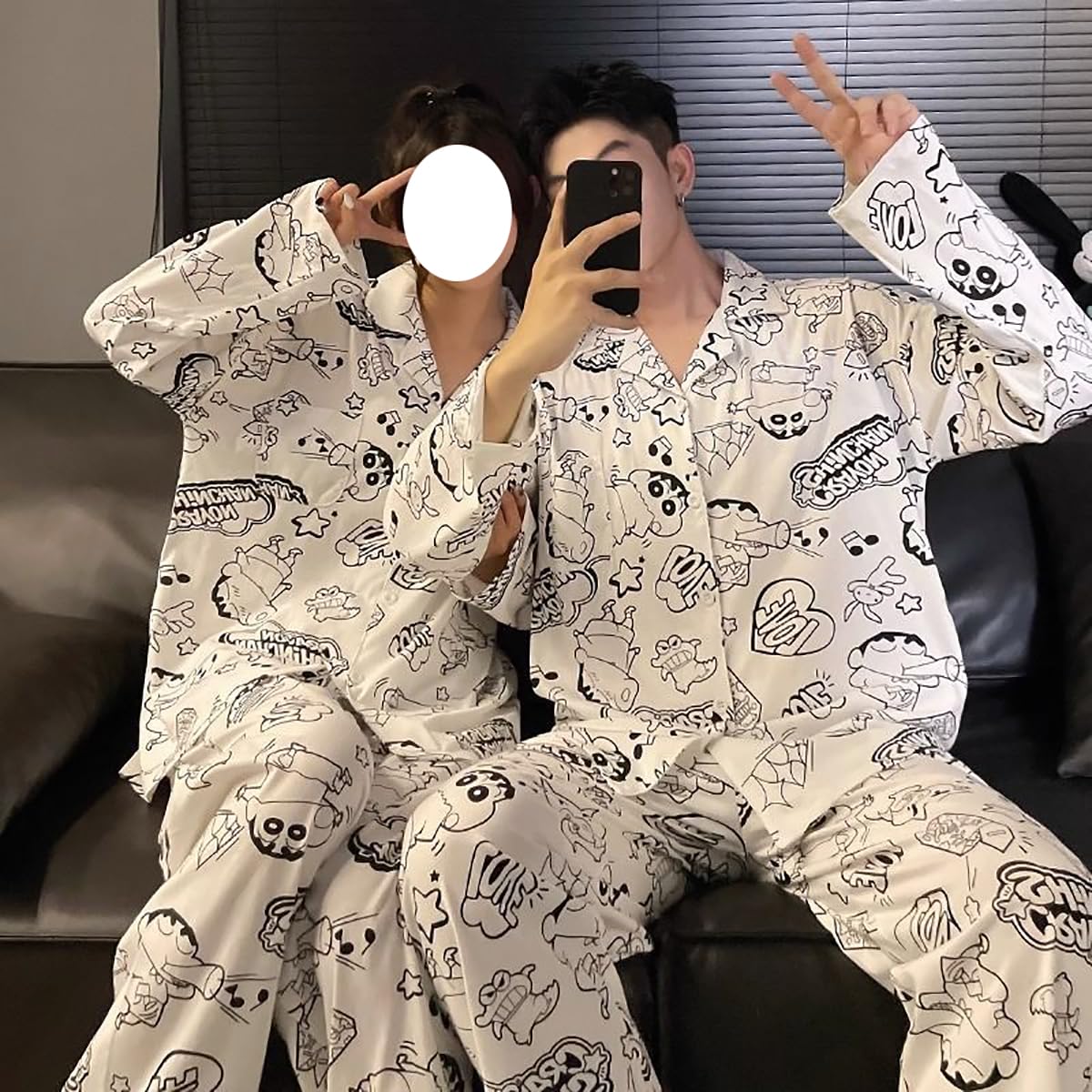 Amazon.co.jp: クレヨンしんちゃん パジャマ 野原しんのすけ 長袖 前