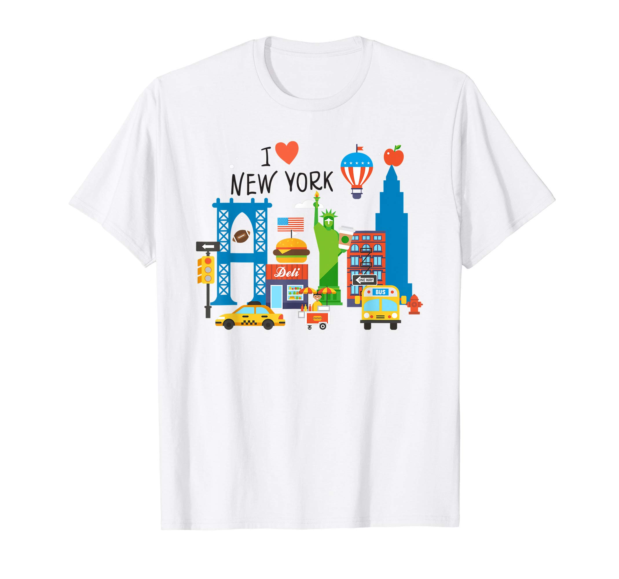 I love New York by TCI love New York City NY Icons Souvenir Gift T-Shirt