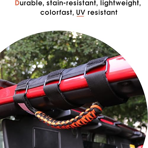 Miniatura 31 de Asas de agarre de barra de agarre con luz para Jeep Wrangler Accesorios TJ JK JL YJ Unlimited Rubicon Sahara 2 puertas 4 puertas Jeep Gladiator JT