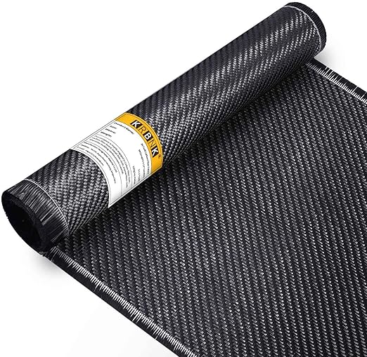 3.3ft x 12" Carbon Fiber Cloth Roll, 3K/220g Carbon Fabric, 2x2 Twill Weave Carbon Fiber Sheets Raw Material, Repair Kit for DIY Repair Cars Furniture
