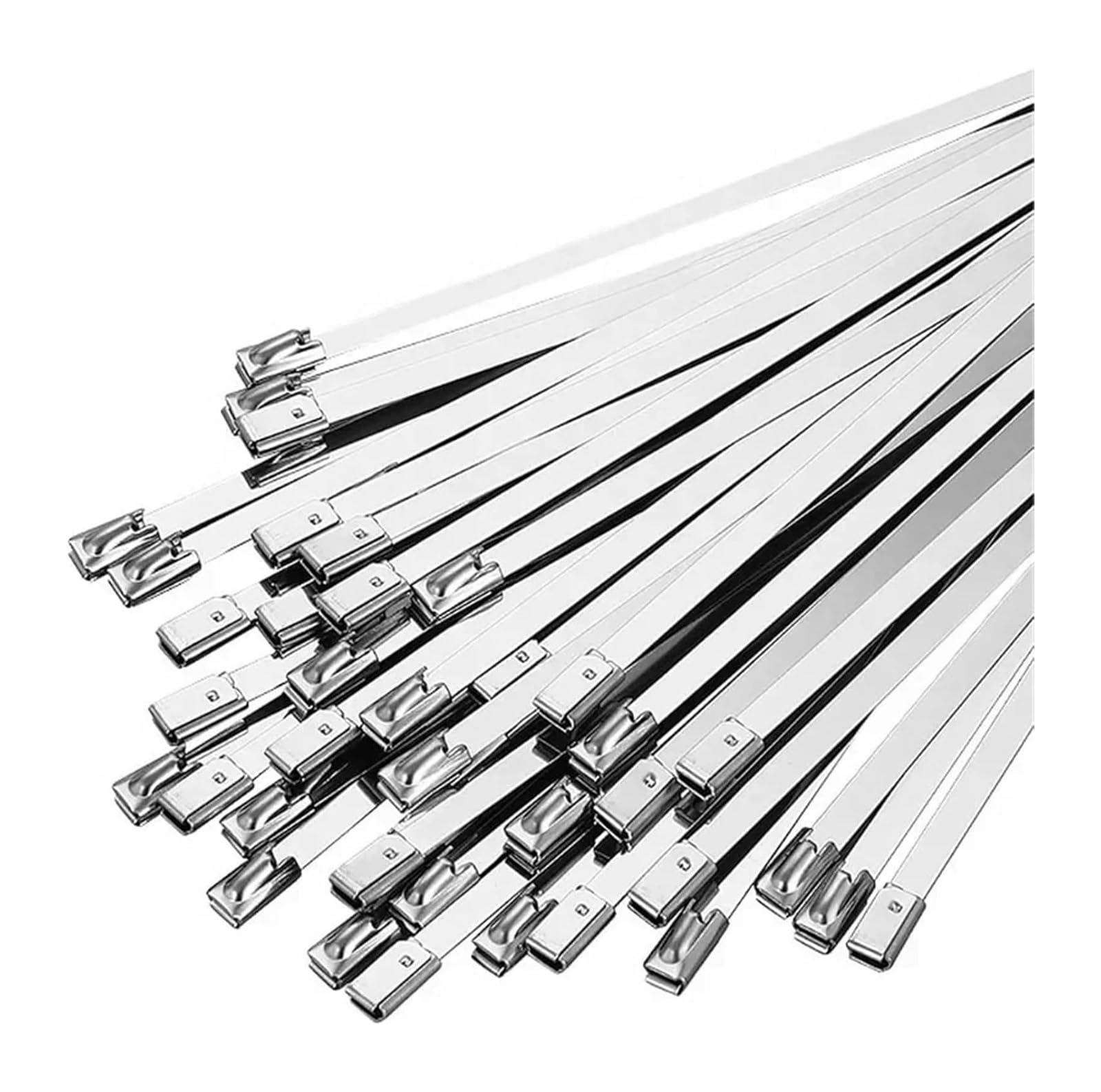 Stainless Steel Metal Cable Ties, Stainless Steel Self Lock Cable Ties Silver