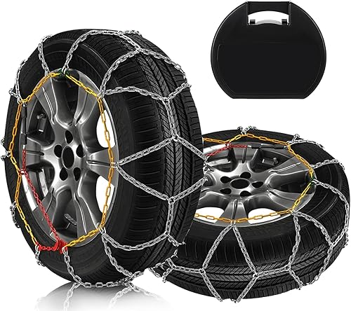Miniatura 10 de SCITOO Cadenas de nieve KN100 de instalación rápida y fácil, cadena de tracción de neumáticos para automóviles, camionetas, SUV, cadenas universales