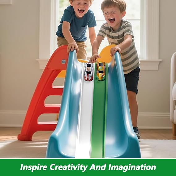 2 Pack 5M Flexible Race Car Track for Kids with 4 Alloy Car | Speed Toy Car Track for Loops,Jumps,Ramps with Suction Cups Christmas Birthday Gifts for 3 4 5 6 7 8 Years Old Boys Girls Kid