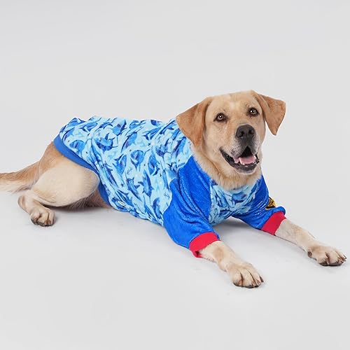 Miniatura 3 de LovinPet Chaleco de pijama para perros grandes ropa de invierno ligera de franela para perro, tela agradable a la piel que brilla en la oscuridad,