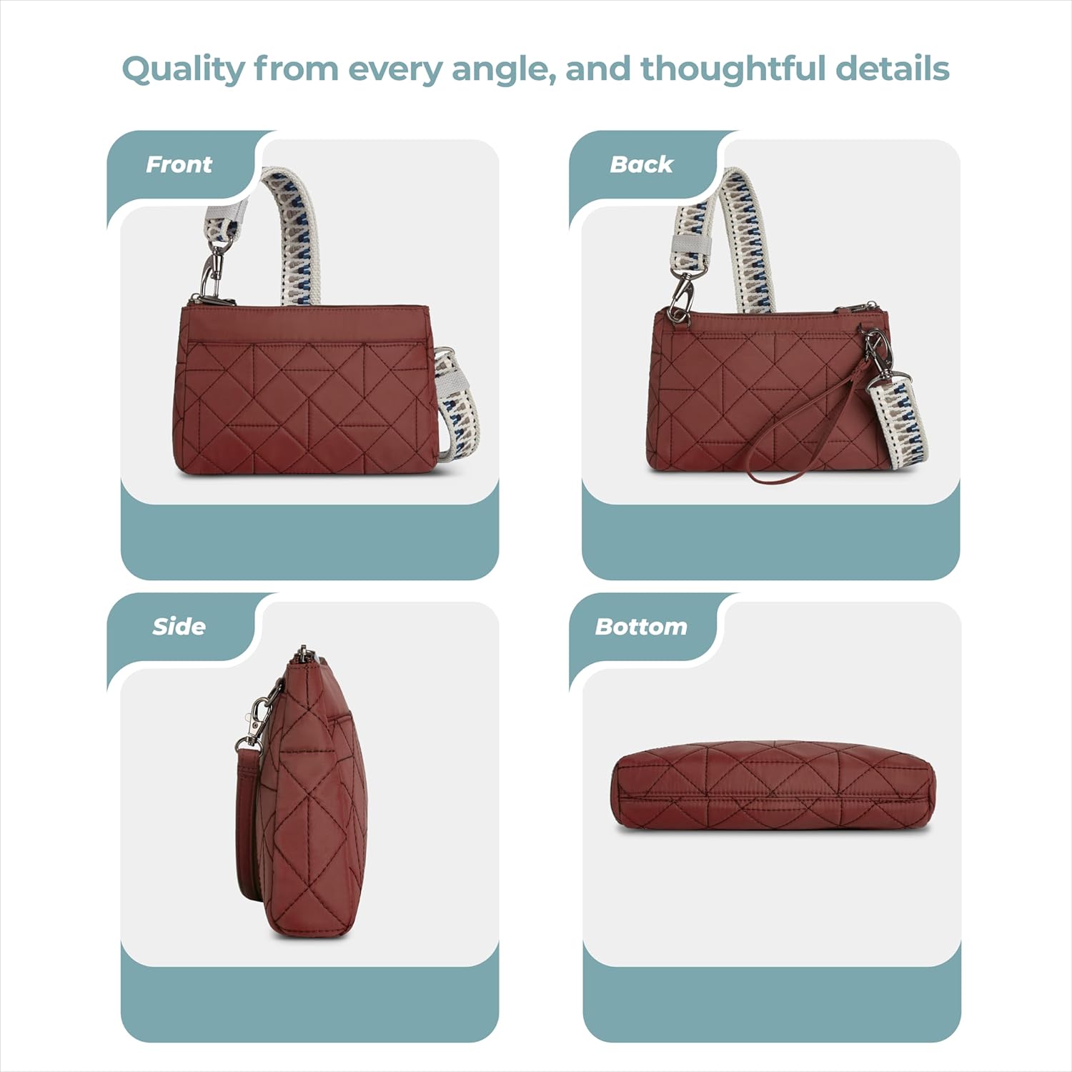 Travelon unisex-adult Anti-Theft Boho Clutch Crossbody - Image 5