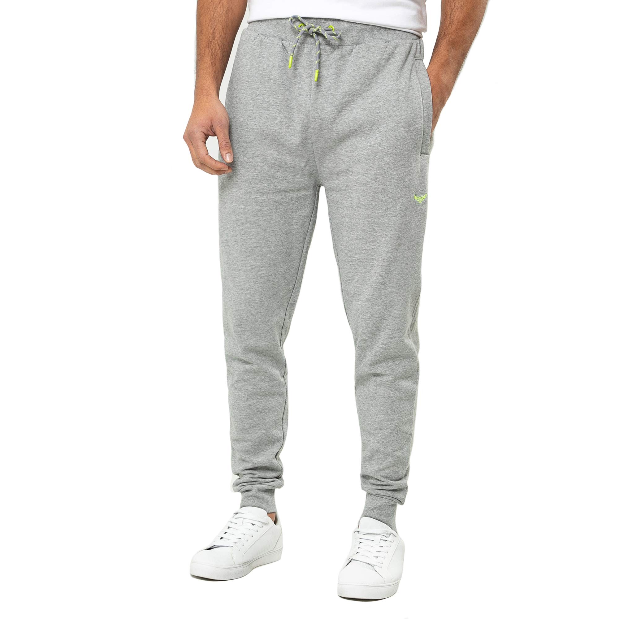Threadbare Grey Marl 'Trifoliate' Joggers Large