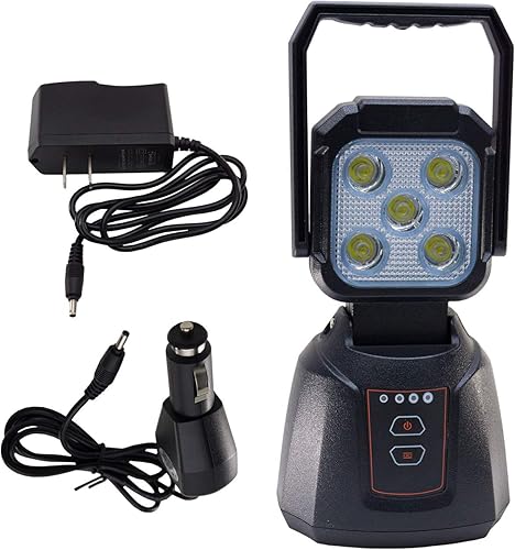 Miniatura 1 de PA 1 SET Indicador de potencia 20 W LED 2000 lúmenes recargable luz portátil potente linterna de mano base magnética con cargadores A/C & D/C 4