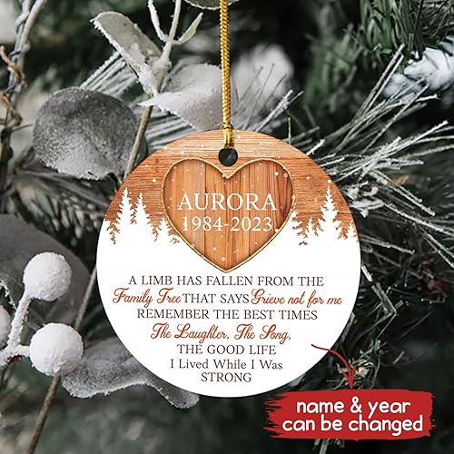 Vista 107 de Adornos de Navidad, adorno de árbol de Navidad de camión rojo, adorno de Navidad personalizado de camión rojo, adorno de Navidad de Feliz Navidad