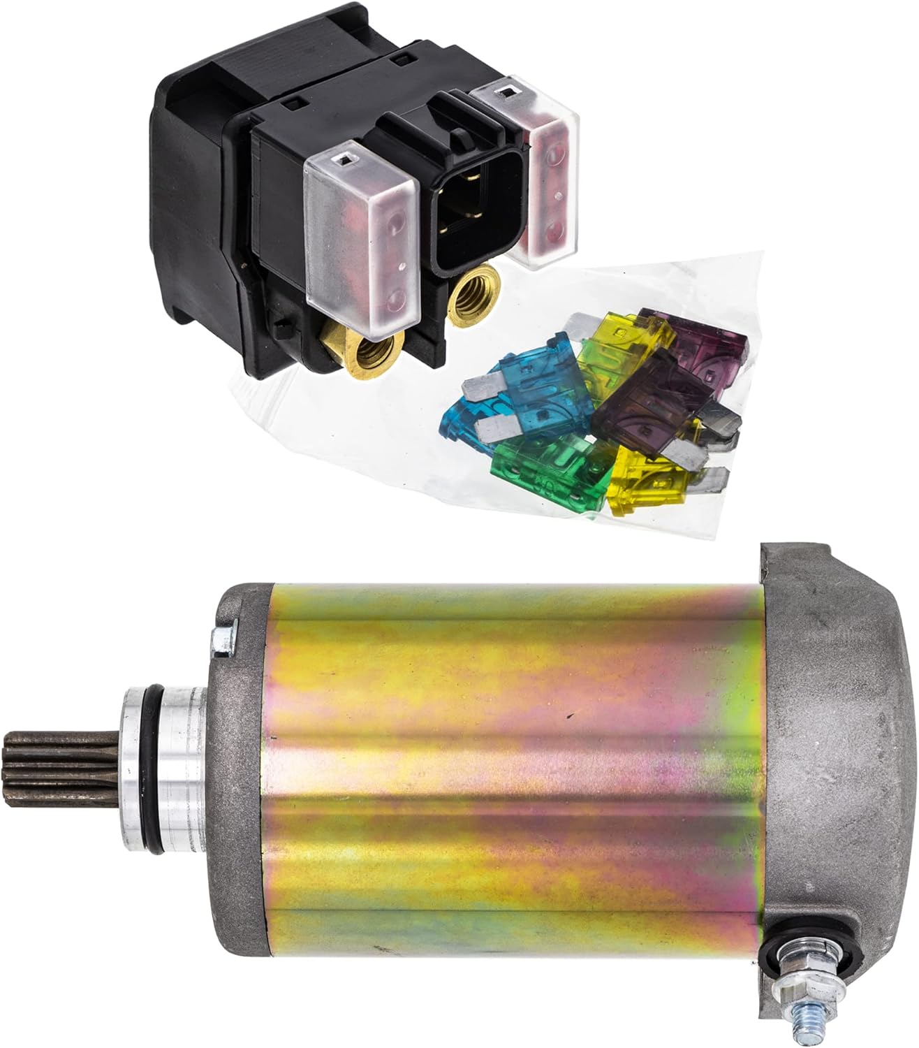 NICHE Starter Motor Solenoid Kit For 1999-2010 Suzuki GZ250 31100-38300-H17 31800-21E20 31800-47E00 Motorcycle