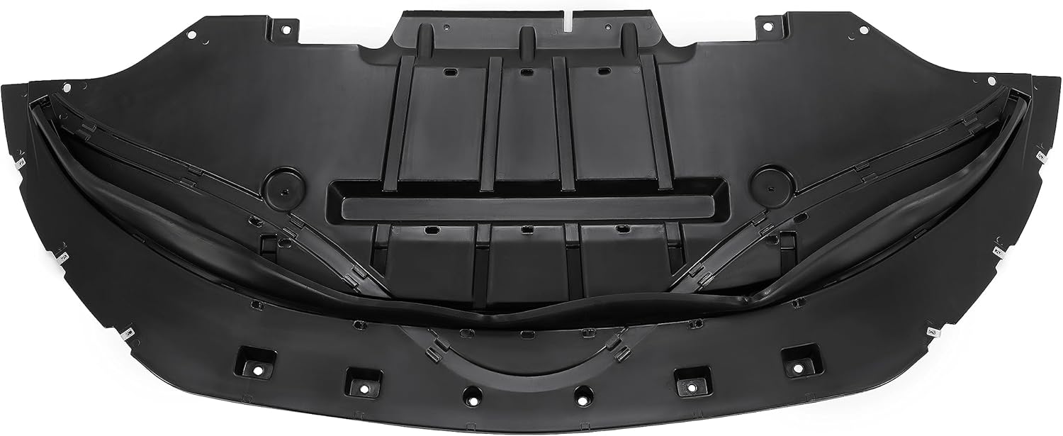 HECASA Lower Engine Splash Shield Compatible with 2015-2017 Ford Mustang EcoBoost Premium Replacement for FO1228144 FR3Z-17626-C Radiator Cover PP Black