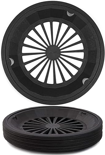 Sedmoon - Soporte para platos de papel de plástico reutilizable, paquete de 24 soportes para platos de papel de plástico resistente de 10 pulgadas