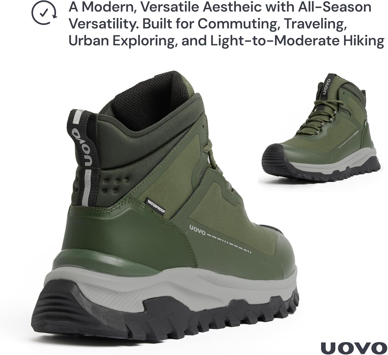 UOVO Men’s Monte City Boot, Waterproof