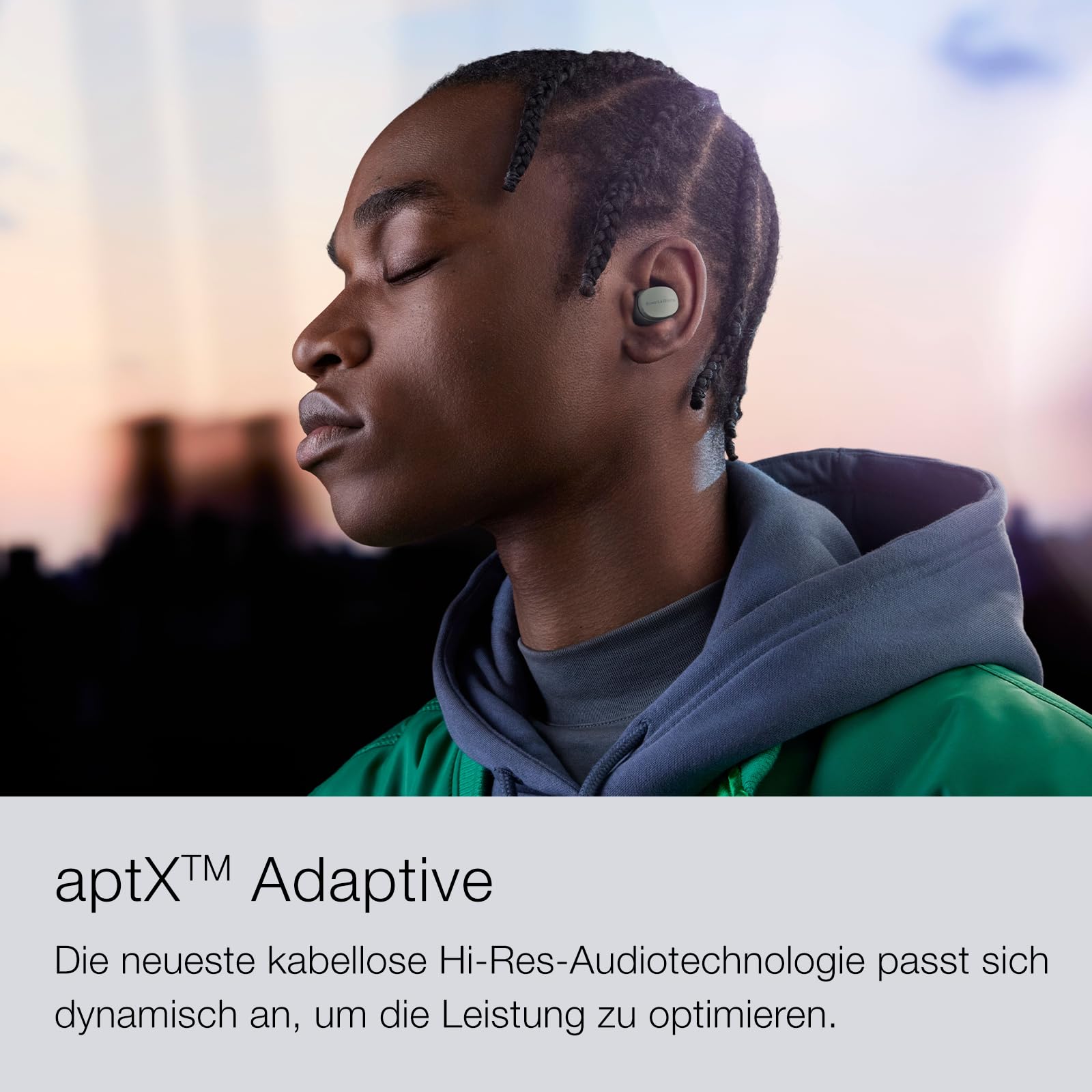 Bowers & Wilkins Pi6 kabellose True Wireless Noice Cancelling Kopfhörer mit Bluetooth, aptX, aktivem Noise Cancelling - Storm Grey