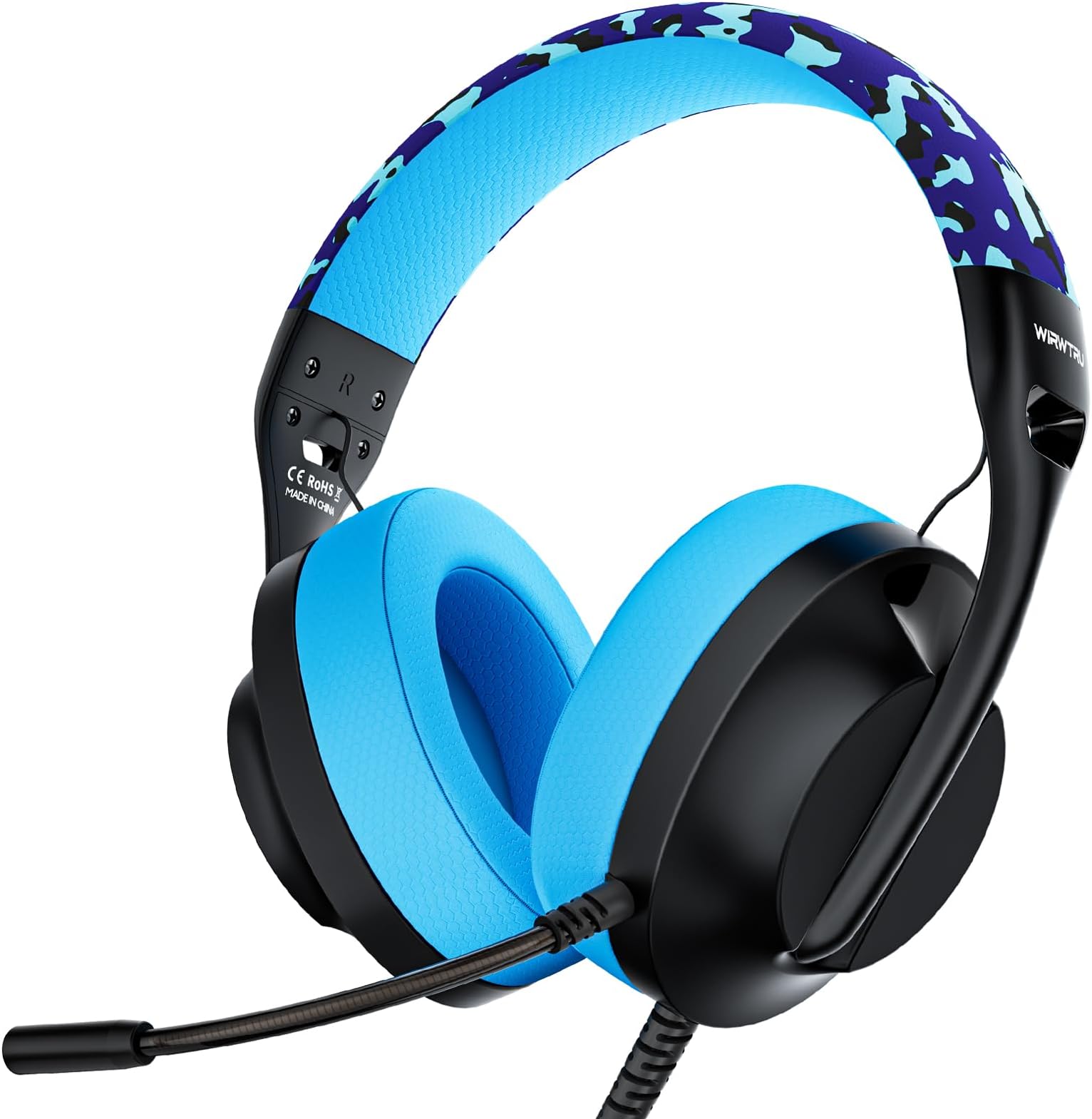 S30 Gaming Headset with Microphone,198g Lightweight Design, Gaming Headphones for Xbox, Xbox Series X|S, PS5, PS4,Switch, PC, Noise Cancelling Mic, Soft Earmuffs,3.5MM Wired (Blue)