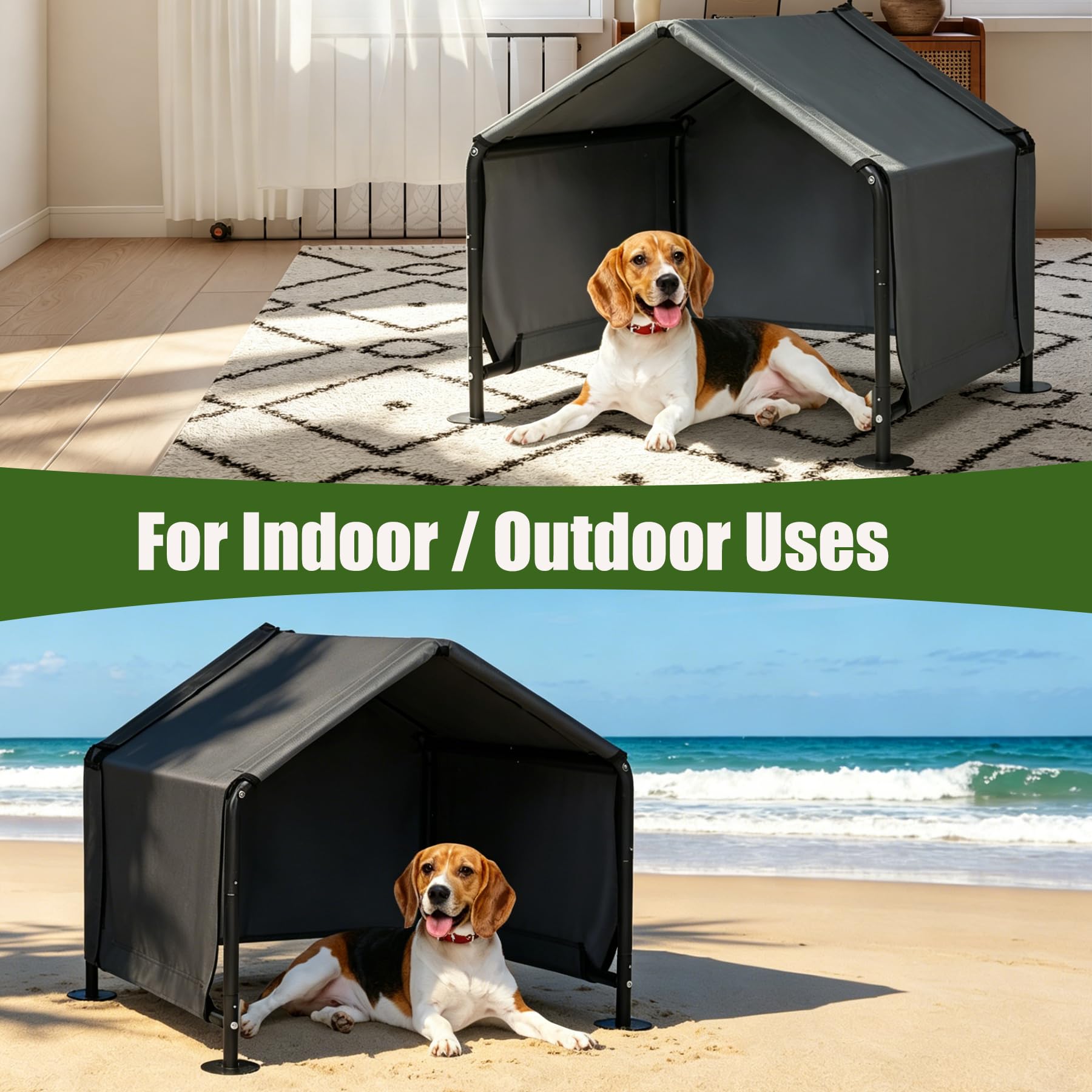 Tenda parasole per cani da esterni, tenda per cani di piccola taglia | Cuccia per cani di piccola taglia, 74,9 x 65 x 65 cm, per sole e pioggia, impermeabile, per animali di piccola taglia