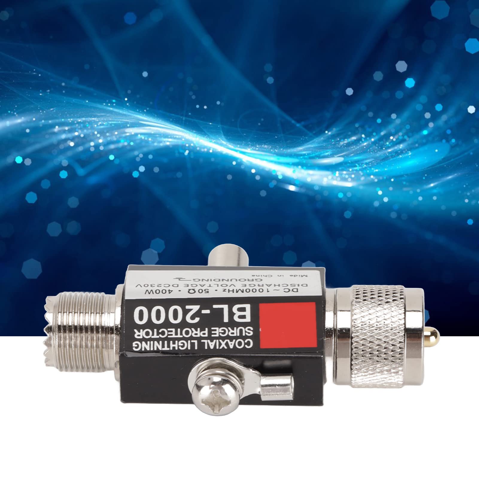 KIMISS Blitzschutz, Koaxial-Ableiter PL259, Buchse auf Stecker, 400 W, Verlustarm, für Elektronikzubehör, Zubehör, Steckdosenleisten, Protektoren, Ableiter für Gebäudeantennen