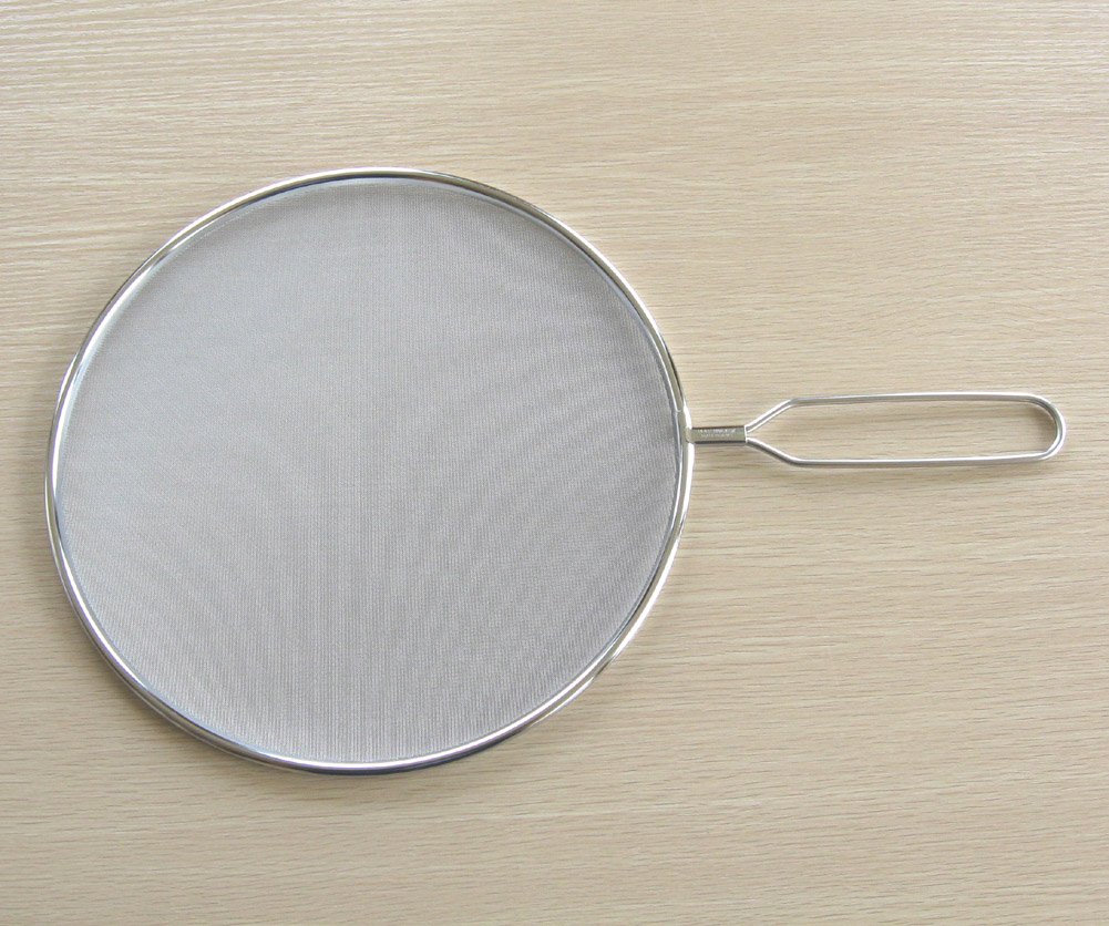 Minex Metal Oil Screen, Diameter 11.4 inches (29 cm), 18-8 Stainless Steel, V-625, Made in Japan