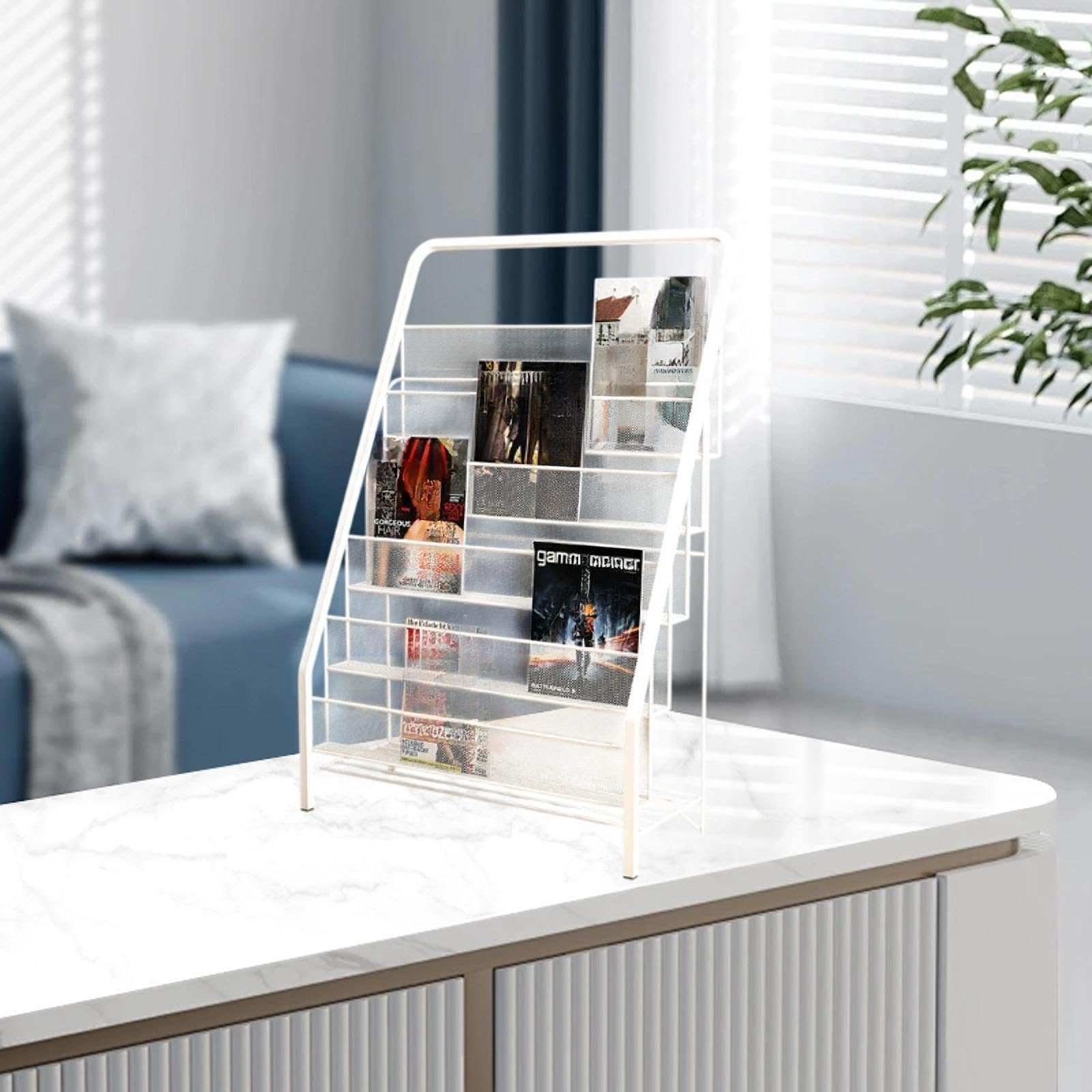 Kids Bookshelf Organizer a 3 strati asilo per l'asilo per bambini Libro per bambini Storage, Bianco