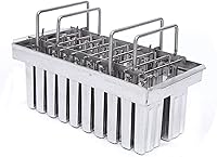 Vista 17 de 20PCS Stainless Steel Frozen Popsicle Molds,Commercial Popsicle Mold Ice Cream Stick Holder,Ice Cream Pops Bars Maker Freezer Tray,Silver 0.8mm