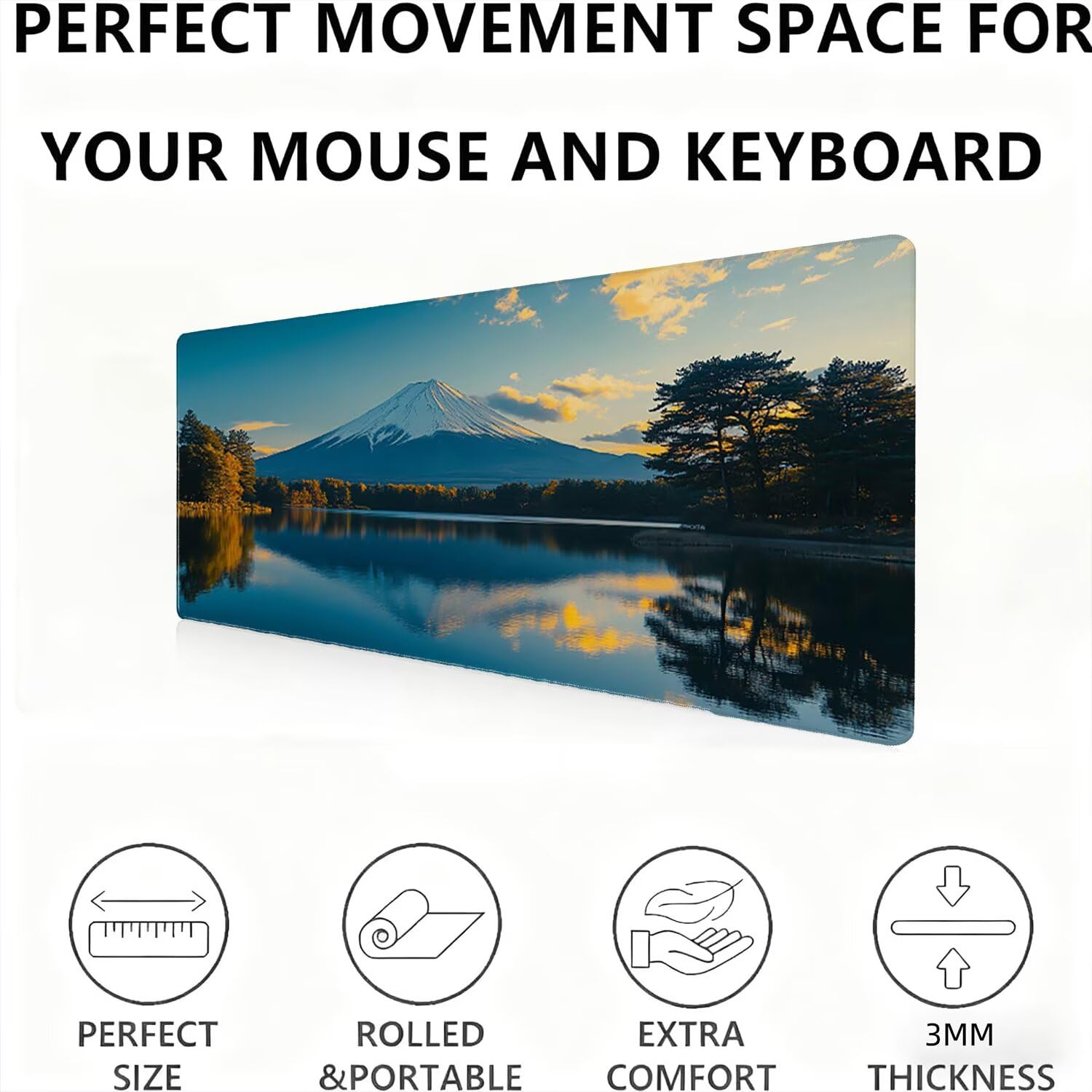 Podkładka pod mysz, podkładka pod mysz XXL 1200 x 600 podkładka pod mysz dla graczy, wodoodporna gumowa podstawa, duża podkładka pod mysz do gier na biurko zszyte krawędzie wodoodporna antypoślizgowa