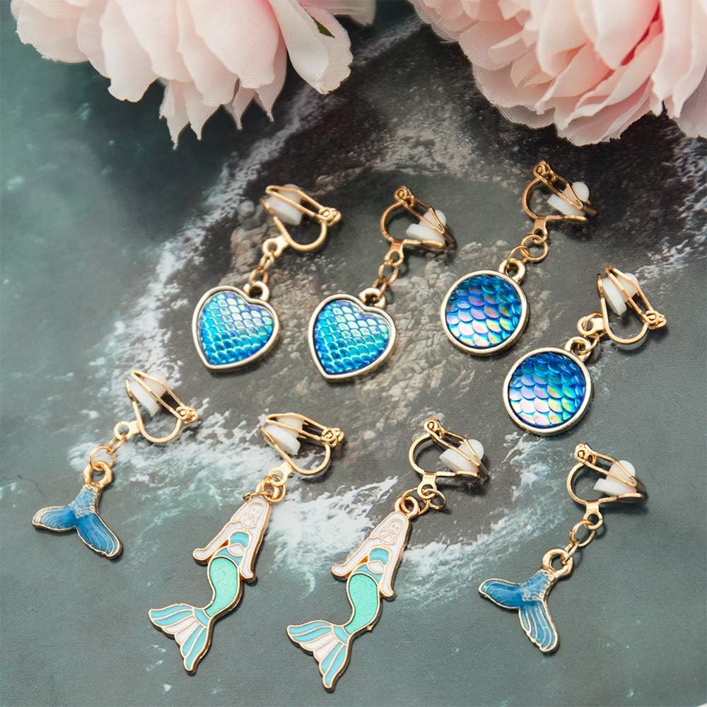 NEWITIN 30 Pairs Clip on Earrings for Women Hypoallergenic Earring Dress up Jewelry Non Piercing Earring Set Clip on Cute Pink Earrings for Women - Image 4