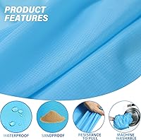 Vista 75 de Beach Blanket Oversized Extra Large 78" X 81",Waterproof Sandproof Beach Blanket 1-7 Adults Lightweight Durable for Travel Camping Hiking Picnic