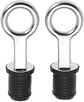 Vista 7 de Tapón de goma con mango a presión, tapón de drenaje de barco, con mango de latón/acero inoxidable, accesorios para barcos