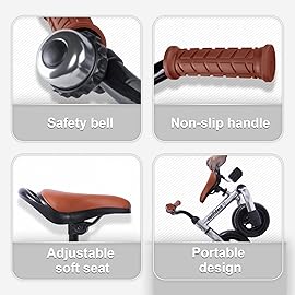 YGJT 3 in 1 Tricycle for Toddlers Age 2-5 Years Old, Folding Kids Balance Bike with Adjustable Seat and Removable Pedal, Toddler Bike Ride-on Toys for Infant, Gifts for Baby Boys Girls Birthday